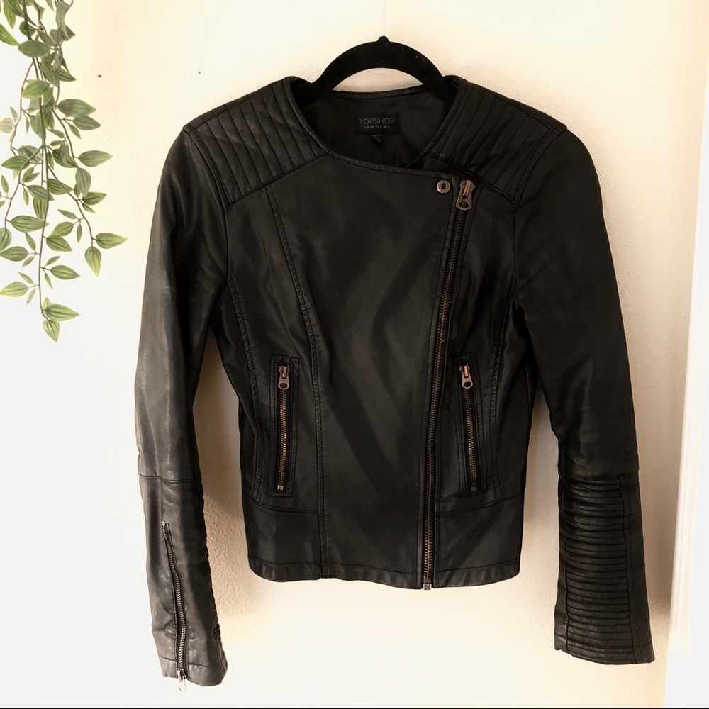 Faux leather jacket